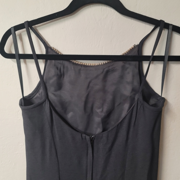 Vintage Gunnie Sax Jessica McClintock Crystal embellished Black Maxi Dress SZ 6 - Picture 4 of 16